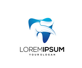 dental bird icon logo design template