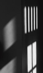Obraz premium shadow of window on white wall with sunlight
