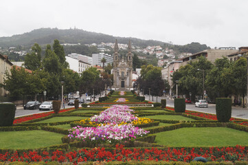 garden of Guimaraes church, Portugal