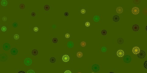 Light Green, Yellow vector layout with circle shapes.