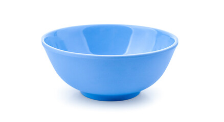 blue bowl on white background