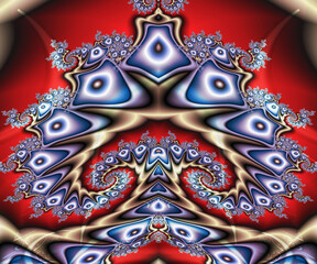 Computer generated abstract colorful fractal artwork