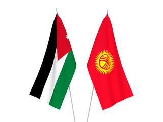 Obraz premium Kyrgyzstan and Hashemite Kingdom of Jordan flags