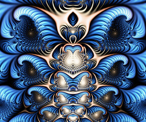 Computer generated abstract colorful fractal artwork