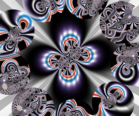 Computer generated abstract colorful fractal artwork