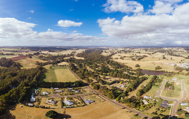 Aerial View of Trentham in Australia