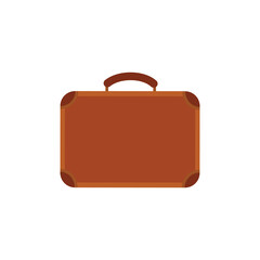 Briefcase sign icon in flat style. Suitcase vector illustration on white background. Baggage business concept