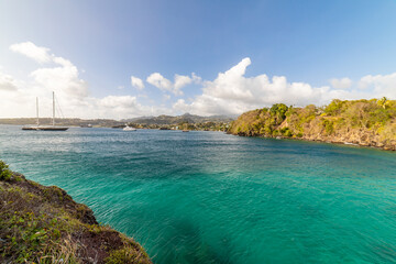 Saint Vincent and the Grenadines, view from   Fort Duvernette