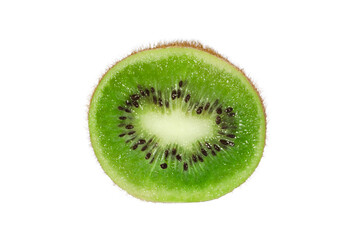 kiwi fruit in a cut on a white background