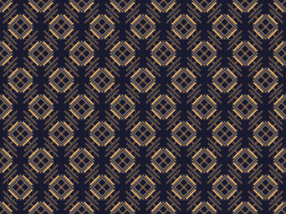 Art deco seamless pattern. Classic geometric retro ornament in gold and black in the style of the 1920s-1930s. Decor for prints, posters and interior design. Vector illustration