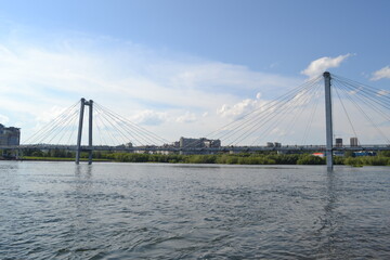 krasnoyrsk russia enisey river bridge