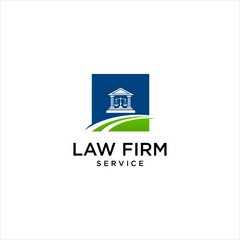 Classic Law Firm Logo Design and Attorney Vector Illustration