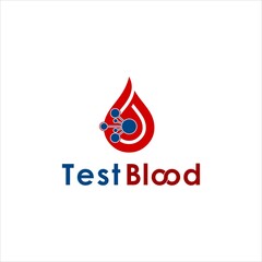 drop of blood logo design for test blood illustration vector