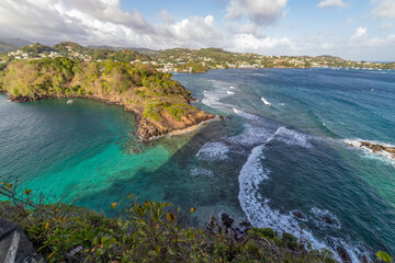 Saint Vincent and the Grenadines, view from   Fort Duvernette