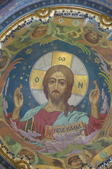 Church of the Resurrection in St. Petersburg. Pantocrator