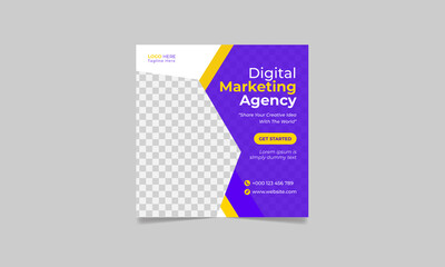 Obraz premium Digital business marketing agency social media post