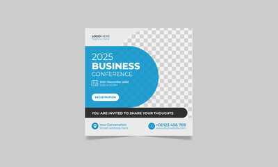 Conference social media post marketing business social banner 