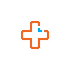 Fototapeta premium cross medical icon vector illustration design