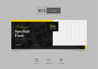 Bbq best fast food restaurant banner web template Vector