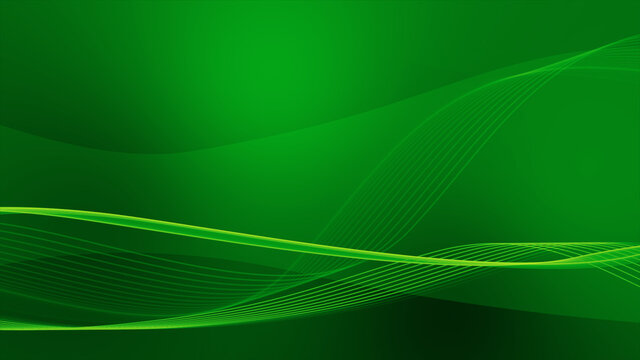 緑色のデジタル波型ウェーブ背景素材