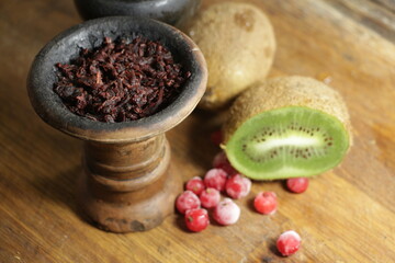 bowl with hookah tobacco. shiisha smoking