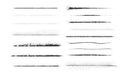Set of artistic pen brushes.Doodles, ink brushes.Set of vector grunge brushes. Collection of strokes of markers. Set of wavy horizontal lines