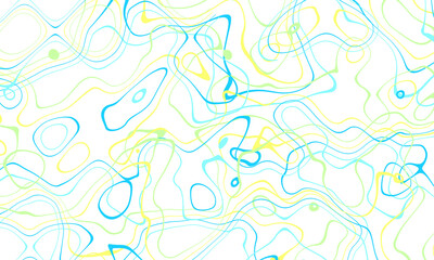 Green blue and yellow curve wave line on white abstract background.
