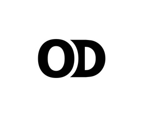 D OD DO letter logo design vector template - obrazy, fototapety, plakaty