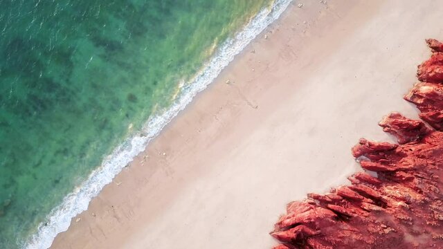 White Sand Beach At James Price Point Near Broome, Australia. - Aerial