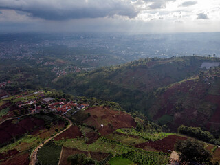 aerial view of the city