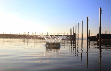 Wasserspritzen am Bodensee