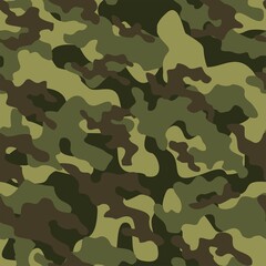 green army camouflage vector seamless pattern