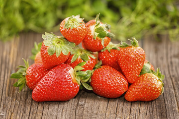 Pile of fresh strawberries