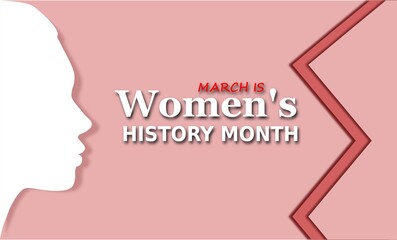 Women's History Month. Poster, postcard, banner. Vector illustration	