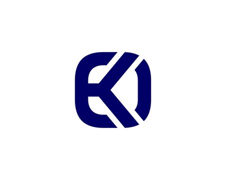 K OK KO letter logo design vector template