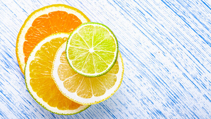 Cítricos em fatias citrinos