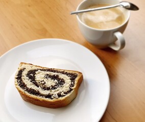 Poppy Seed Roll with Coffee.
