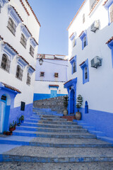 Fototapeta premium chefchaouen street morocco