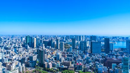 Fotobehang 東京の街並み 港区方面　~Skyscrapers in the megacity of Tokyo~ © 拓也 神崎