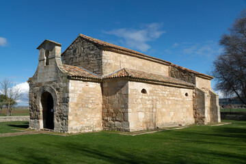 Fototapeta na wymiar Visigoth church of San Juan Bautista (the oldest church in Spain). Baños de Cerrato, Palencia, Castilla y León, Spain.