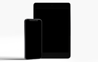 Isolated Devices Mockup - 3d rendering.