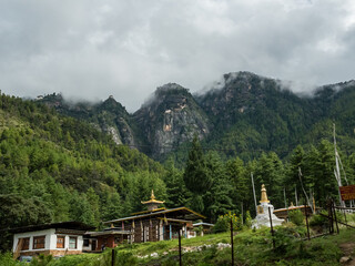 Fototapeta na wymiar Bhutan tourism, view to the Tigers Nest