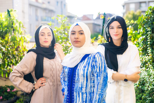 Portrait Of Three Young Muslim Women