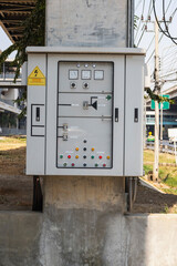 Electric switch control cabinet of the train station for the control of electric circuits