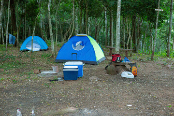 campings de viajeros en pleno bosque paraguayo en colonia independencia 