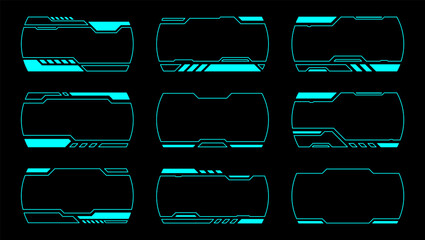 Outline frame futuristic modern interface hud.