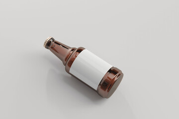 Beer Bottle with Empty Label