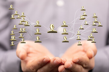 hierarchy connection team group digital