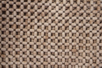 Natural Wooden wicker massage Mat, background texture