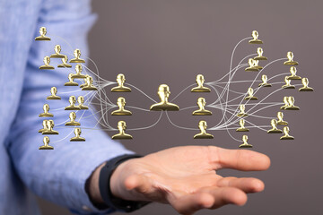 hierarchy connection team group digital